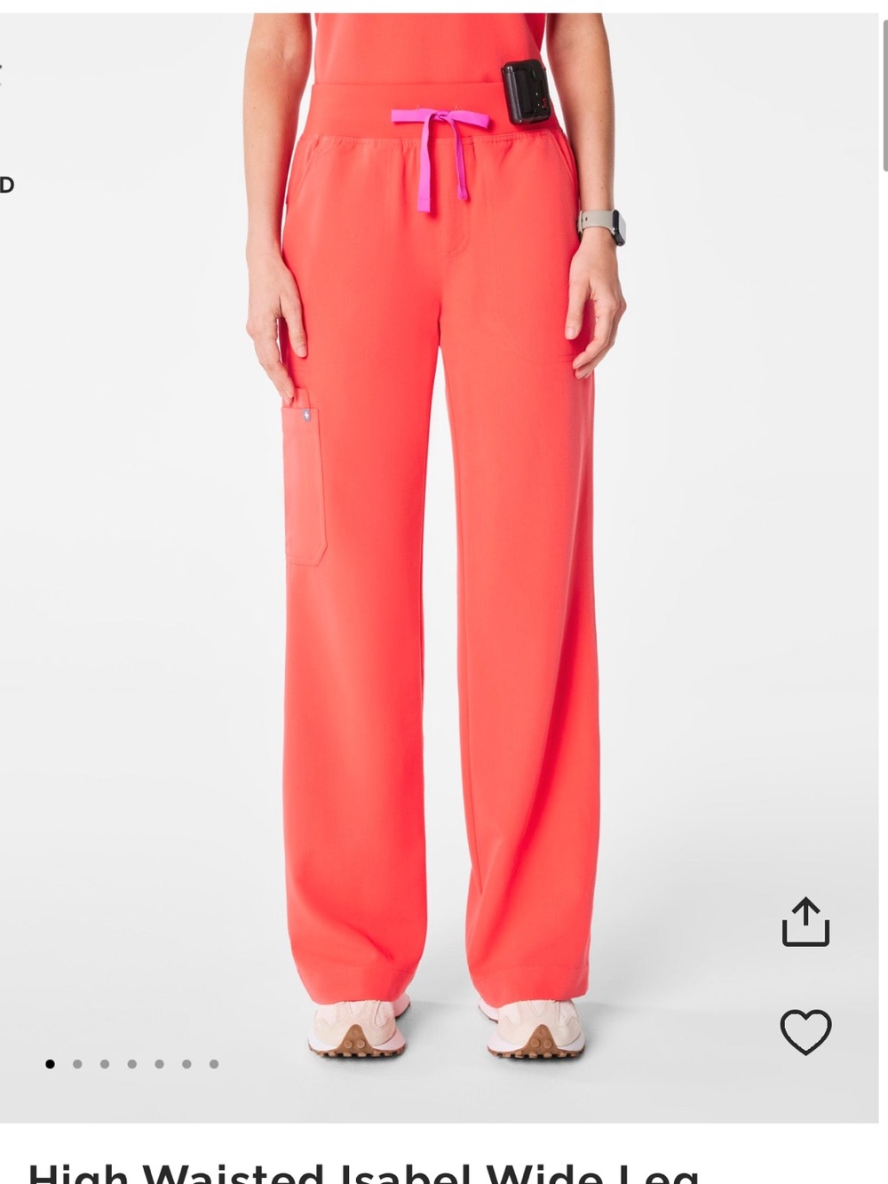 Figs Fireside Wide Leg Isabel Scrub Pants - Picture 4 of 7